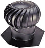 Lomanco Whirlybird BIB-14B Turbine Ventilator, 14 in Dia Throat, Aluminum, Black