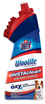 Bissell Woolite INSTAclean 1740 Pet Stain Remover with Brush Head, Liquid, Fresh, 18 fl-oz Bottle