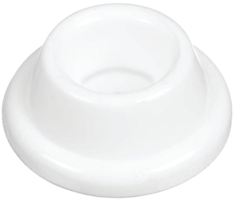 National Hardware N243-816 Door Stop, 1.9 in Dia Base, 0.72 in Projection, Plastic, White