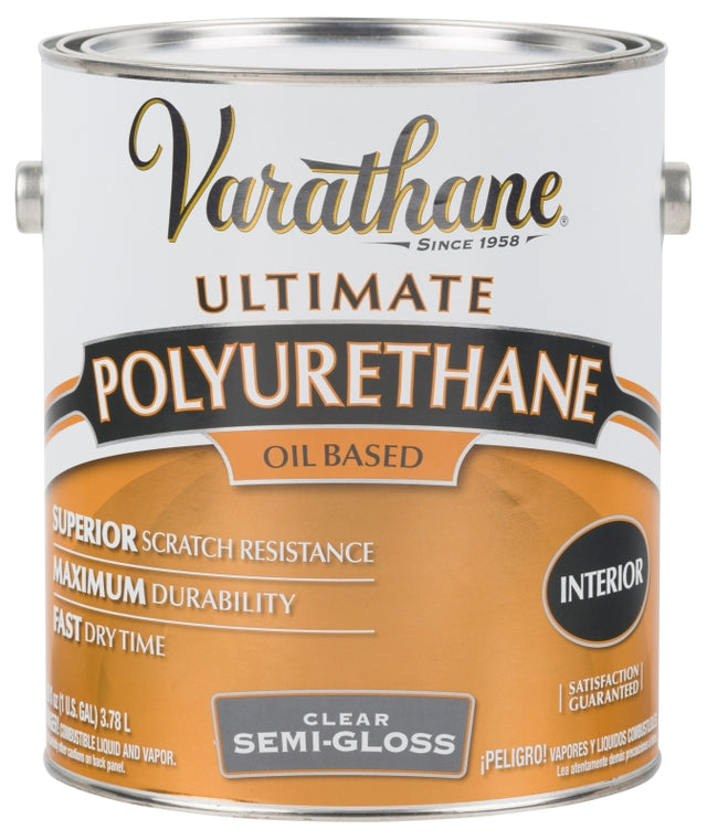 Varathane 242170 Polyurethane, Oil Base, Clear, Semi-Gloss, Liquid, 1 gal Can, 1.045 Specific Gravity, Pack of 2