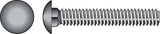 HILLMAN 1/4 in. X 3 in. L Stainless Steel Carriage Bolt 25 pk