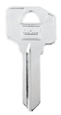 Hy-Ko 11010EZ2 Key Blank, Brass, Nickel, For: LSDA Cabinet, House Locks and Padlocks, EZ2 Key Number, Pack of 10