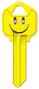 Hy-Ko 16005KW1-16 Key Blank, Smiley, Brass, Nickel, For: Kwikset KW1 Keyways, KW1-16 Key Number, Pack of 5