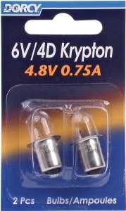 Dorcy 41-1663 Replacement Bulb, 4.8 V, 0.75 A, Krypton Lamp
