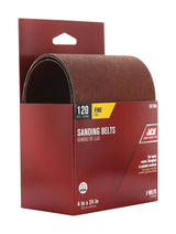 Ace 24 in. L X 4 in. W Aluminum Oxide Sanding Belt 120 Grit Fine 2 pc