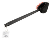 Omaha BBQ1006 Grill Brush with Scraper, 3-1/8 in L Brush, 3 in W Brush, Nylon Bristle, Red Bristle, 3-1/2 in L Trim