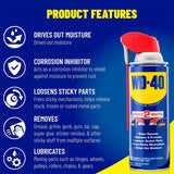 WD-40 Smart Straw 490026 Multi-Use Lubricant, Petroleum Base, 8 oz, Classic Product, Lubricant for Tools, Hinges, Gears