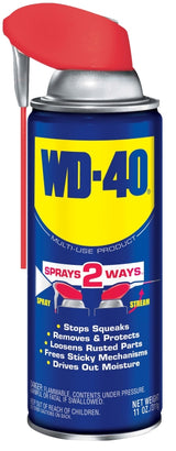 WD-40 Smart Straw 490040 Multi-Use Lubricant, Petroleum Base, 11 oz, Classic Product, Lubricant for Tools, Hinges, Gears