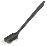 Omaha BBQ1010 Grill Brush with Scraper, 3 in L Brush, 2-1/2 in W Brush, Stainless Steel Bristle, Stainless Steel Bristle