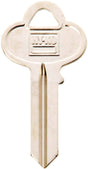 Hy-Ko 11010CO5 Key Blank, Brass, Nickel, For: Corbin Russwin Cabinet, House Locks and Padlocks, CO5 Key Number, Pack of 10