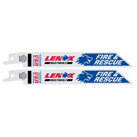 Lenox MULTIWOLF 6 in. Bi-Metal WAVE EDGE Reciprocating Saw Blade 10/14 TPI 2 pk