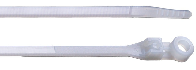 Gardner Bender 48-308 Cable Tie, 1/4 in Max Bundle Dia, Nylon, Natural, 8 in L, 100/BAG