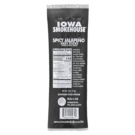 STICK MEAT SPICY JALAPENO 4OZ, Pack of 12