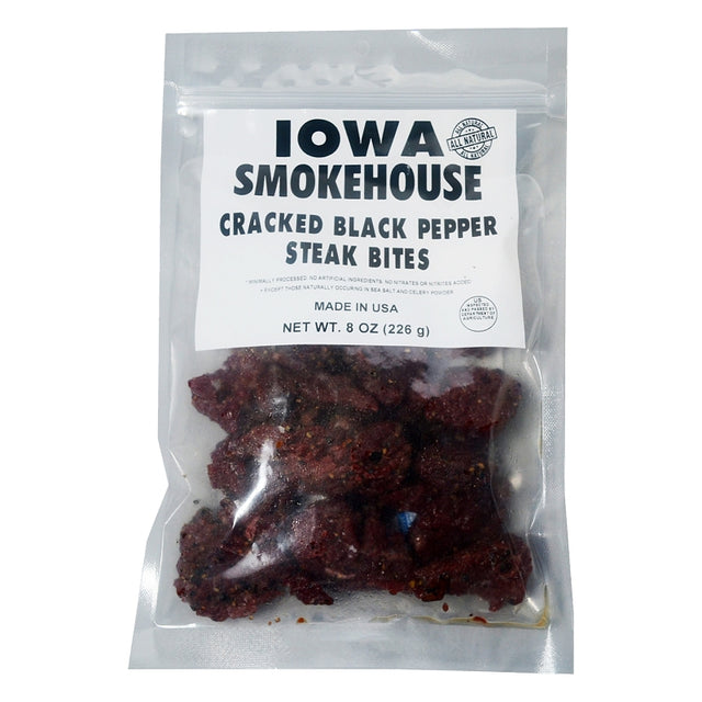 Iowa Smokehouse IS-SBBP Steak Bite, Cracked Black Pepper, 8 oz, Pack of 6