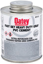 Oatey 31121 Heavy-Duty Fast Set Cement, 16 oz Can, Liquid, Gray