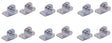 ProSource 25233ZCH-PS Shelf Support 20 lb, Steel, Silver, Riveted Pin Mounting