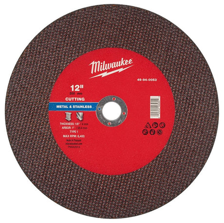 CUTOFF WHL MTL TYP1 12X1/8X1IN