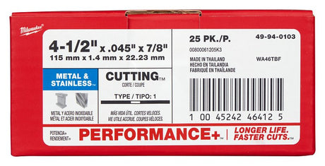 CUT-OFF WHL P-MTL TYP1 4.5X7/8