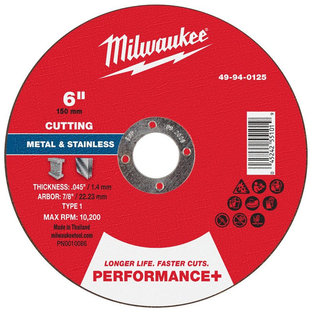 CUT-OFF WHL P-MTL TYP1 6X7/8IN