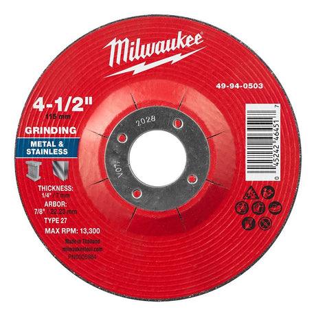 GRIND WHL MTL TYPE27 4.5X7/8IN