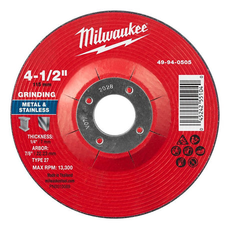GRIND WHL MTL TYPE27 4.5X7/8IN
