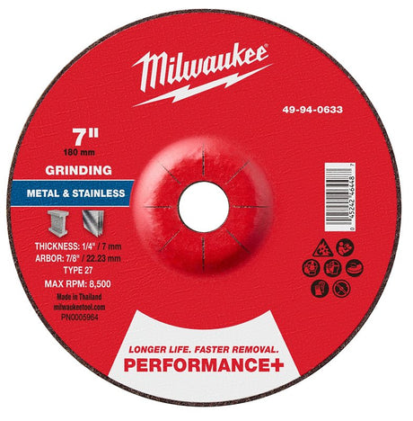GRIND WHL P-MTL TYPE27 7X7/8IN