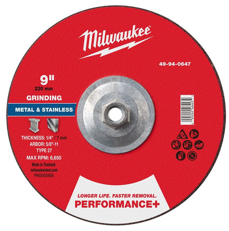 GRIND WHL P-MTL TYPE27 9X5/8IN