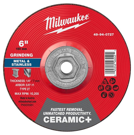 GRIND WHL C-MTL TYPE27 6X5/8IN