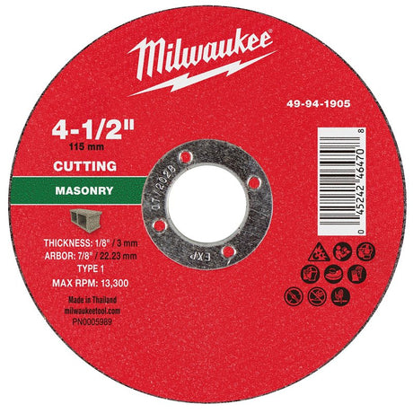 CUT-OFF WHL MSNRY TYP1 4.5X7/8