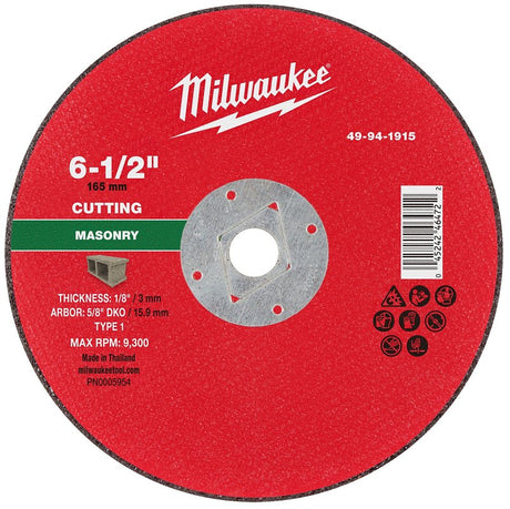 CUT-OFF WHL MSNRY TYP1 6.5X5/8