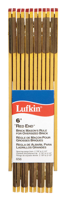 Crescent Lufkin 72 in. L X 5/8 in. W Wood Brick Mason Folding Rule SAE
