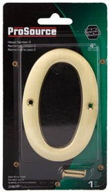 ProSource N-Z050PB3L-PS House Number, Character: 0, 4 in H Character, 2.67 in W Character