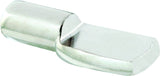 Prime-Line U 10166 Shelf Support Peg, Utility Hook, Specifications: 5 mm Dia x 5/16 in L Pin, Wall Mount, Nickel, 25 lb