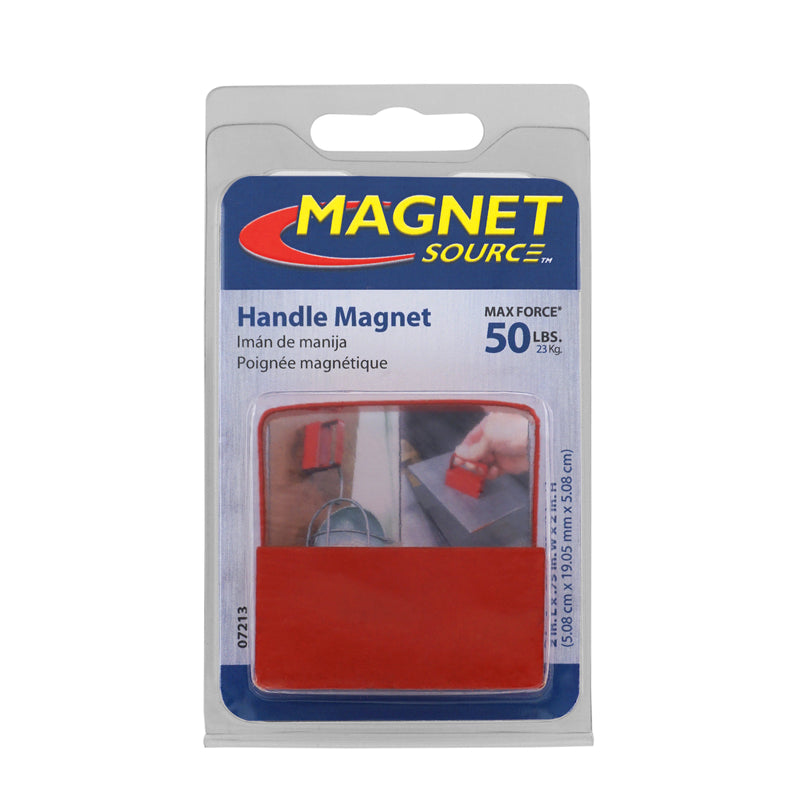 Magnet Source 2 in. L X .75 in. W Red Handle Magnet 50 lb. pull 1 pc