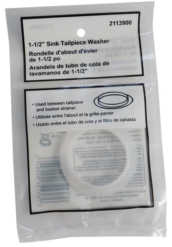 ProSource PMB-086 Tailpiece Washer, 1-3/4 in OD and 1-1/4 in ID, 1-1/2 in Dia, 1 mm Thick