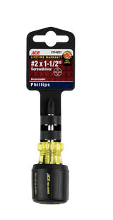 Ace No. 2 X 1-1/2 in. L Phillips Screwdriver 1 pc, Pack of 3