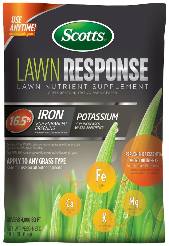 Scotts 44800 Lawn Nutrient Supplement, 18 lb Bag, Granular, 0-0-4 N-P-K Ratio