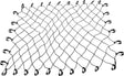 ProSource FH92102 Cargo Net, 96 in L, 72 in W, Rubber, Black