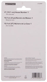 ProSource N-Z041PB3L-PS House Number, Character: 1, 4 in H Character, 1.1 in W Character