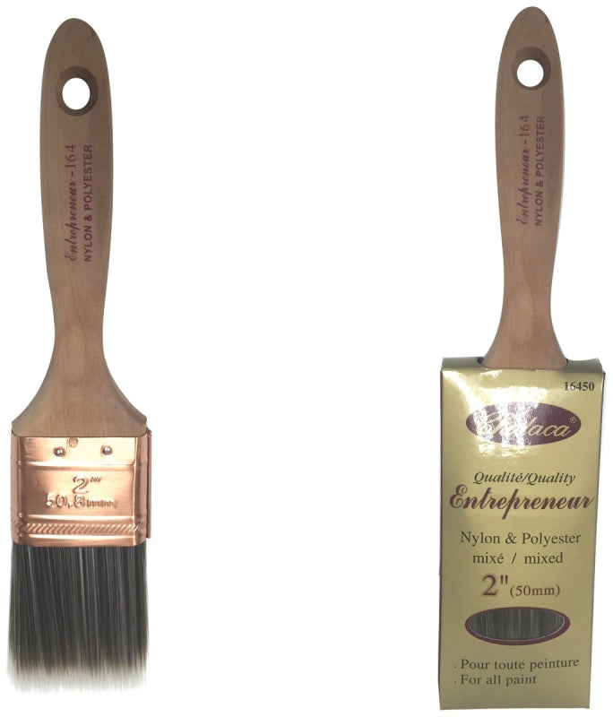 Chidaca 16450 Flat/Angular Paint Brush, 2 in W, Nylon/Polyester Bristle