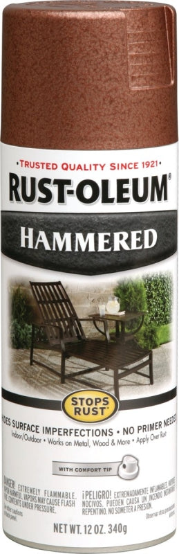 Rust-Oleum 210849 Spray Paint, Hammered, Copper, 12 oz Can