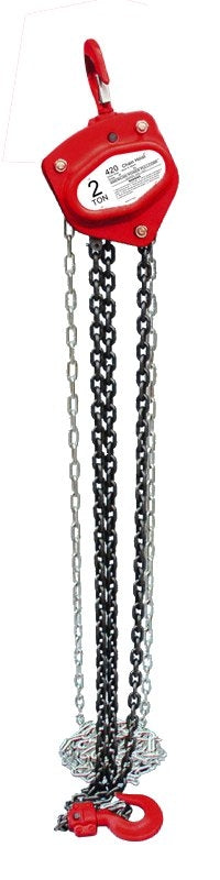 American Power Pull 400 Series 420 Chain Block, 2 ton, 10 ft H Lifting, 16-9/16 in Between Hooks