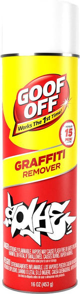 Goof Off FG673 Graffiti Remover, Liquid, Aromatic, Clear, 16 oz Aerosol Can