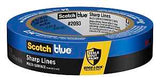 ScotchBlue 2093EL-24E Painter's Tape, 60 yd L, 0.94 in W, Smooth Crepe Paper Backing, Blue