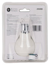 Boston Harbor B11041WH Shower Head, 1.75 gpm, 1/2-14 NPT Connection, Threaded, 1-Spray Function, Plastic, White