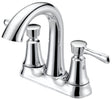 Boston Harbor F51B0035CP Lavatory Faucet, 1.2 gpm, 2-Handle, 3-Faucet Hole, Metal/Plastic, Chrome Plated