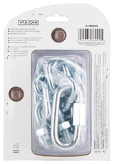 Vulcan HBB12 Tow Chain, 36 in L, 5000 lb Working Load, Steel, Zinc