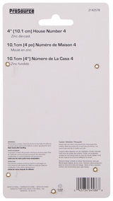 ProSource N-Z044PB3L-PS House Number, Character: 4, 4 in H Character, 2.28 in W Character