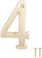 ProSource N-Z044PB3L-PS House Number, Character: 4, 4 in H Character, 2.28 in W Character