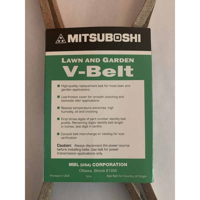 Mitsuboshi Super KB Standard V-Belt 0.5 in. W X 39 in. L For Riding Mowers